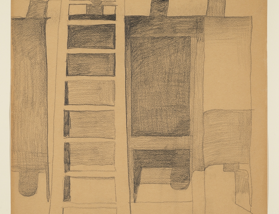 7. Georgia O’Keeffe (1887–1986) "Untitled (Ghost Ranch Patio)," c.1940, graphite on paper, 23 7/8 x 17 7/8 inches